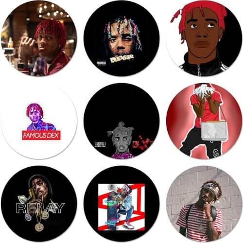 Rapper Famous Dex Icons Pins Badge Decoration Brooches Metal Badges For Backpack Decoration