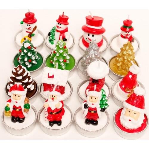12Pcs/set New Year Christmas Pine Cones Candles Ornaments Gifts Xmas Tree Christmas Decorations for Home