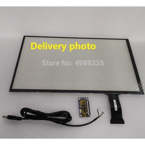 15.6-inch capacitive touch screen 360X207mm tempered glass G + G structure USB plug and play drive-free 10-point touch