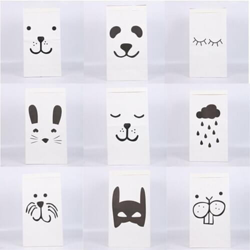 15 Cartoon Styles Kraft Paper Storage Bag Portable Foldable High Capacity Storage Organizer for Kids Toy Clothes Blanket Home