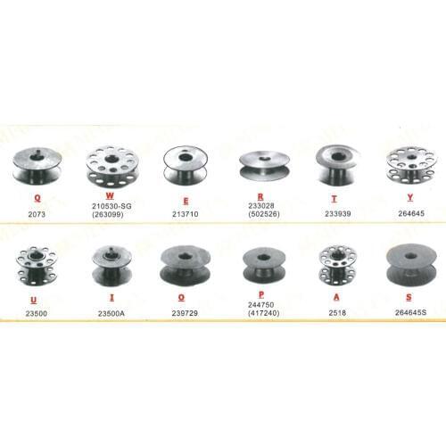 #2073 210530-SG 263099 213710 233028 23500 239729 2518 264645S 23500A 10PCS Fits SINGER Industrial Sewing Machine Metal Bobbins