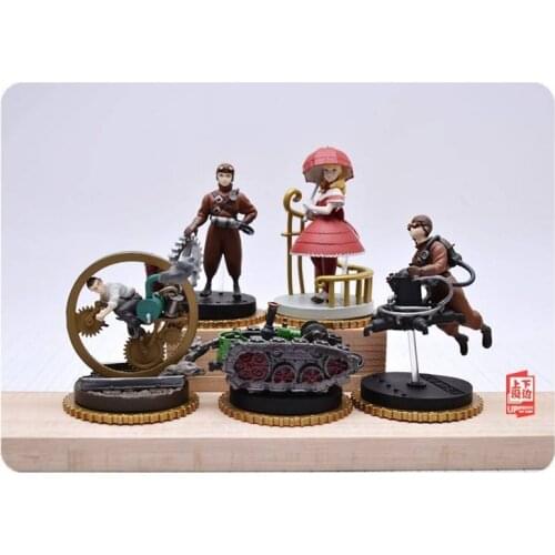 5pcs/set Simulation model toy scene DecorationSTEAMBOY ornaments pvc figure