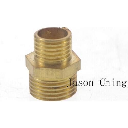 5PCS Brass 3/8" Male x 1/4" Male BSPP Connection Hex Bushing Adapter Reducer