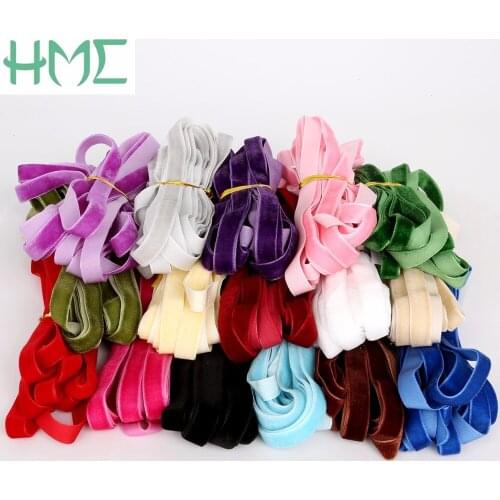5yards/lot 3/8" 10mm Multi Colors Options Velvet Ribbon Wedding Party Decoration Handmade Gift Wrapping Hair Bowknot Lace Fabric