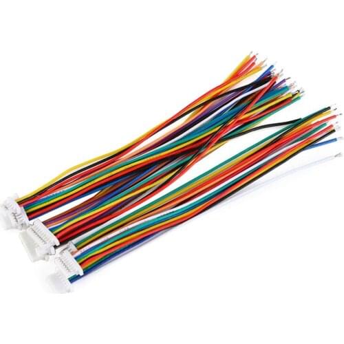 50PCS/1LOT 1.25mm Connector Male/Female Single/Double Head Extension Cord Electronic Cable Connection Terminal Wires 2/3/4/5/6P