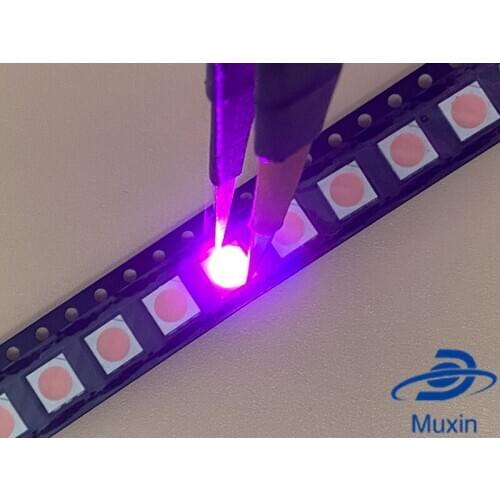 50pcs/lot SMD 5050 pink smd LED Diode 5050 smd smt pink led PLCC-6 3-CHIPS 5.0*5.0MM 60Ma-0.2W Super Bright best Quality New