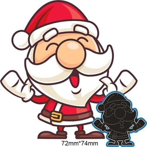 72*74mm Santa Claus New Arrival Frame Cutting Dies Stencil DIY Scrapbooking Photo Album Embossing Paper Card