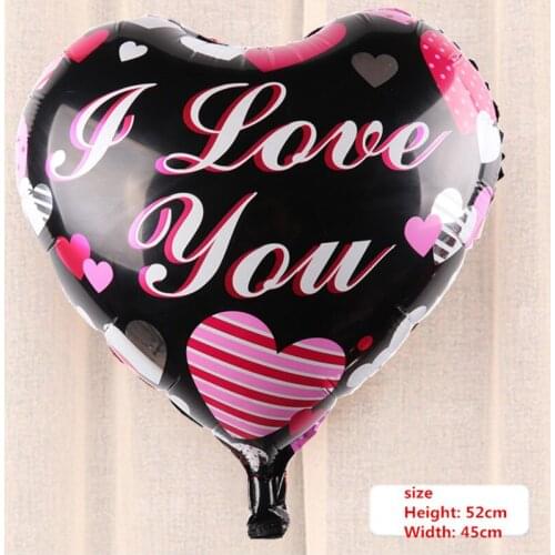 Aluminum decorative heart-shaped love balloon wedding balloon wholesale birthday party