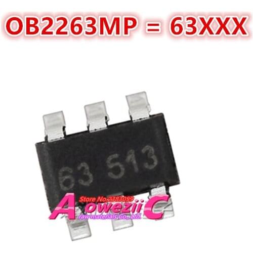 Aoweziic 100% new original OB2263MP 63*** OB2263NMP 63H*** OB2273AMP 73*** OB2273NMP 73H*** SOT23-6 LCD Power Management IC