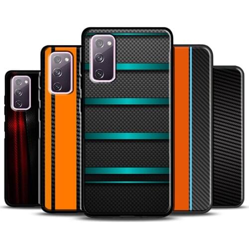 Car Carbon Fibre Pattern Phone Case For Samsung Galaxy S20 FE S8 S9 S10 Plus Note 10 Plus Note 20 S21 Ultra Cover
