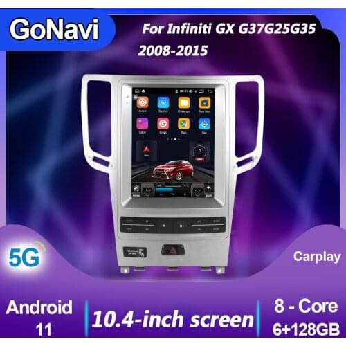 Tokesla Car Radio Telsa Gps Android 11 Infiniti GX G37 G25 G35 2008-2015 FX35 QX70 2007-2012 Multimedia DVD Automotivo Players