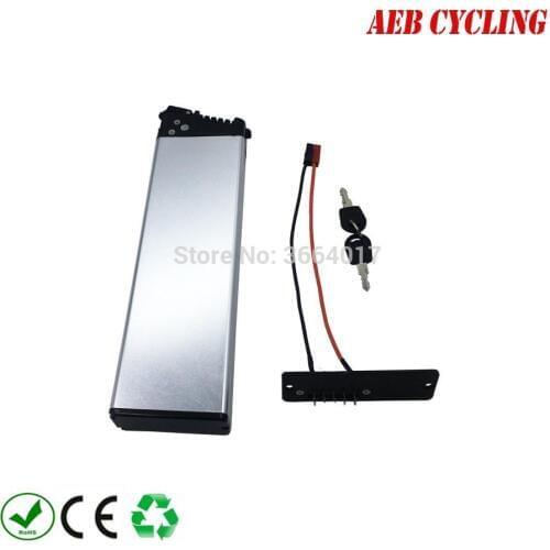 Free shipping and taxes to EU US rechargeable battery 24V 11.6Ah inner tube battery Li-ion silver case battery for folding bike