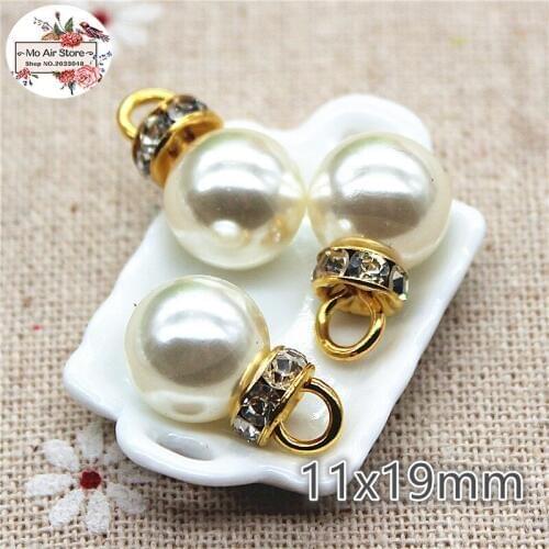 20pcs/lot 11x19mm ivory pearl Charm Beads ABS Resin Flatback Simulated pearl Beads Jewelry DIY Accessories