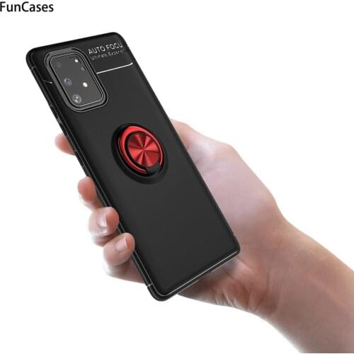Creative Magnetic Ring Bracket Soft Shell Case For Samsung A91 Protective Phone Smart Covers sFor Galaxy M80S S10 Lite Portable