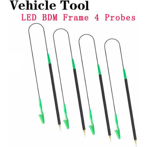 Vehicle Tool LED BDM Frame 4 Probes with Connect Cable for Replacement 4pcs/set Probe Pen OBD2 ECU Programming ToolS