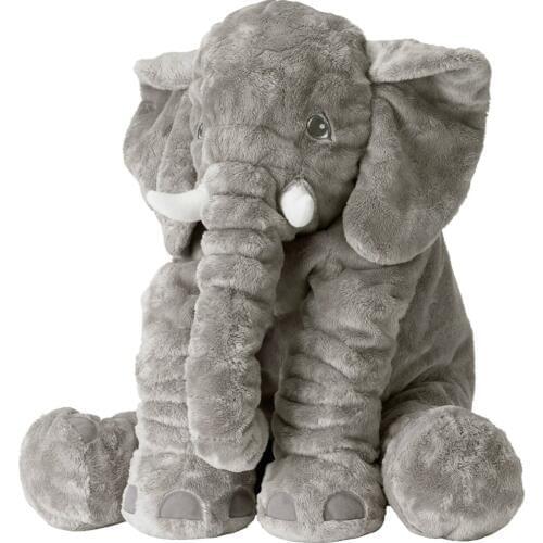 Cartoon 60cm Large Plush Elephant Toy Kids Sleeping Back Cushion stuffed Pillow Elephant Doll Baby Doll Birthday Gift for Kids
