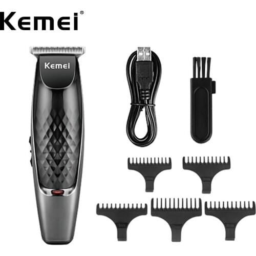 Kemei Professional Men 0mm T-blade Engraving Electric Hair Trimmer Stainless Steel Cutter Head Revised To Andis Blade KM-1951