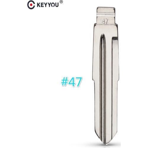 KEYYOU 10pcs KD #47 KD Remote Uncut Blank Metal Blade Type #47 for Changan CX20 Remote Car Key Blade Replacement