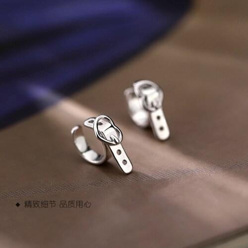 Trendy Silver Color Personality No Piercing Heart Belt Ear Clip For Women Girls Geometry Cartilage Earring Students Jewelry Gift