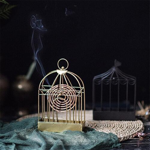 Wrought iron golden mosquito-repellent frame decoration ornaments summer home dish incense sandalwood furnace mosquito coil 030