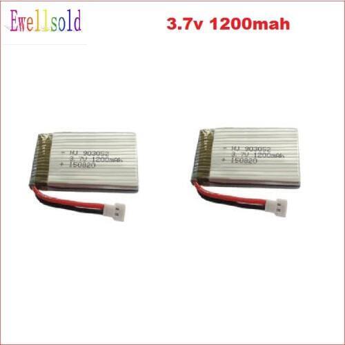 3.7V 1200mah Li-polymer battery* 2pcs for X5SW X5SC M18 H5P 2.4G R/C Quadcopter R/C drone battery