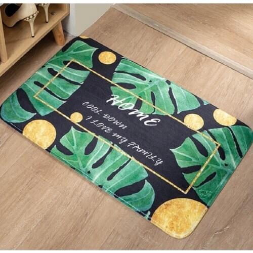 Fashion Hot Sale New Flocking Home Door Mat Household Bathroom Comfortable Bath Pad Cartoon