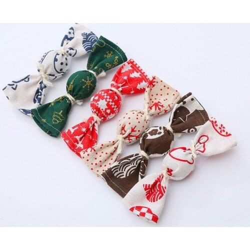 Fashion Cute Kitten Bowknot Nylon Dog Cat Pet Collar Bow Tie Bell Puppy Candy Shape Necktie Cats Dogs Pets Toys Pet Accessories