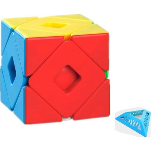 MoYu Meilong Double Skew Cubo Magico Adult Antistress Toys Stickerless Magic Cubes Professional Children Educational Boy Gifts