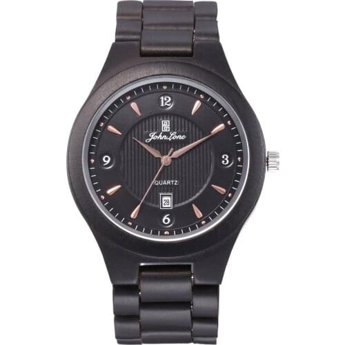 Relogio masculino wriswatch ebony wooden watch single calendar casual fashion quartz watch manufacturer wholesale watch