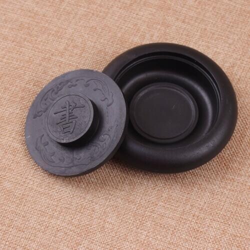 Study Supplies Plastic Chinese She hand carving inkslab for calligraphy inkstone student inkstone 13.7x7.7x2cm