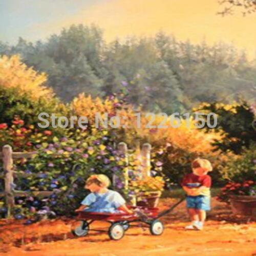 Nature scenic backdrop newborn photography background 5x7ft ,hand painted weddings backdrops ,muslin backgrounds children12-92