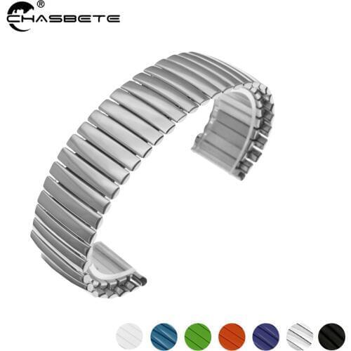 Stainless Steel Watch Band 12 14 16 18 20 22 24m'm for Oris Movado Tudor Epos Elastic Strap Loop Wrist Expansion Belt Bracelet
