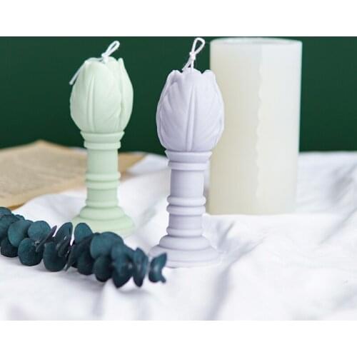 Tulip Silicone Material Handmade Candle Mold DIY 3D Lucky Flower Mould Candle Making Supplies mold Home Decoration