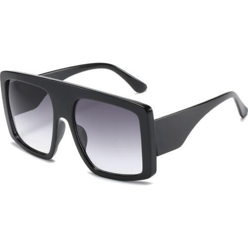 Veshion One Piece Shield Sunglasses Women Oversize Luxury Brand Sun Glasses Men Vintage Black Gradient Square Shades Ins Fashion