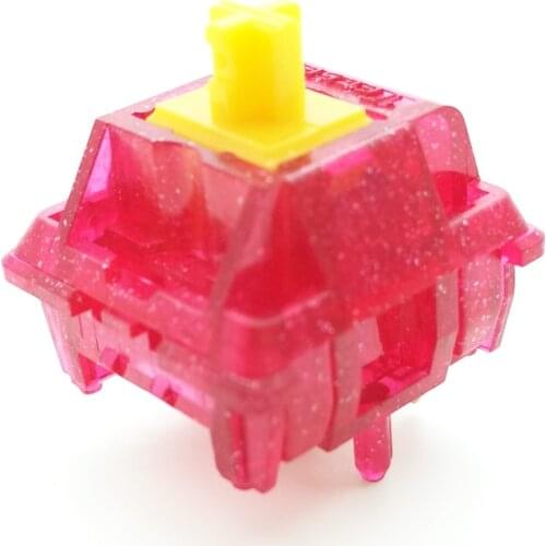 Tecsee New Ruby Switches Mix PC Sapphire Tactile Linear Switches POM Stem 63.5g Spring for Mechanical Gaming With 5Pins