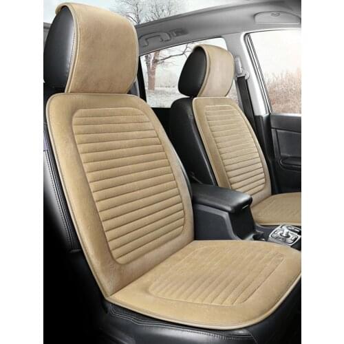 Car Front Seat Cushion Universal Auto Plush Chair Seat Mat Cover Anti-slip Protector Pad Winter Warm Interior Styling Accessorie