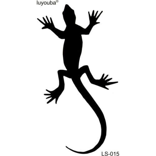 50pcs gecko waterproof temporary tattoos black beauty animal tatoo sleeves faux tatouage temporaire femme sexy tatuagem falsa