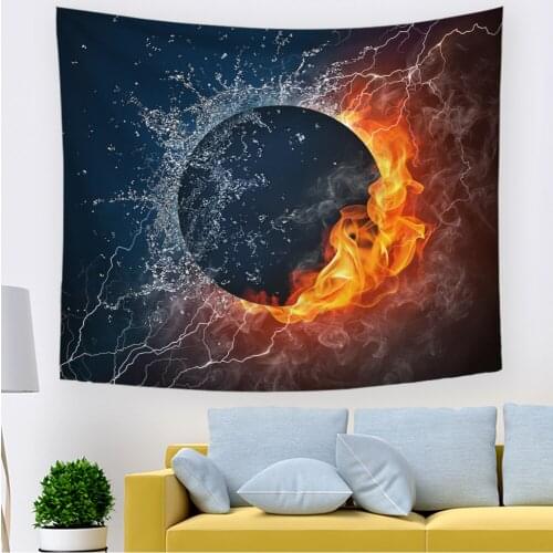 2021 Planet Earth and Sun Tapestry Universe Starry Sky Tapestry Wall Hanging Cosmic Space Tapestry For Bedroom Living Room Deco