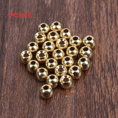 25pcs Tungsten Slotted Fly Tying Head Beads Nymph Head Ball Beads Fly Tying Materials NEW