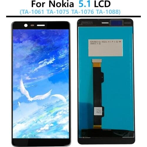 5.5"For Nokia 5.1 TA-1061 TA-1075 TA-1076 TA-1081 TA-1088 LCD Display Assembly Replacement Free Tools Display