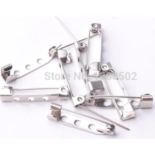 50pcs/lot nickel plated Safety Pins Brooch pins for clothed label