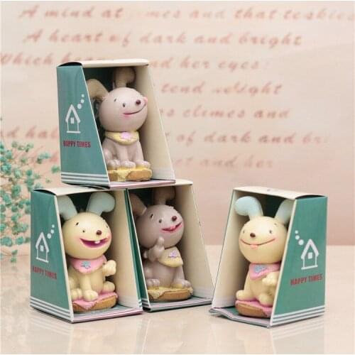7-Home decoration resin crafts ornaments long ears rabbit small furnishings baking gifts students birthday gifts gifts