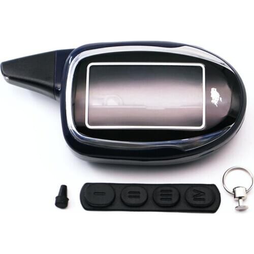 Russia version MX-9 case keychain for KGB MX-9 lcd remote two way car alarm system Security Alert Free shipping