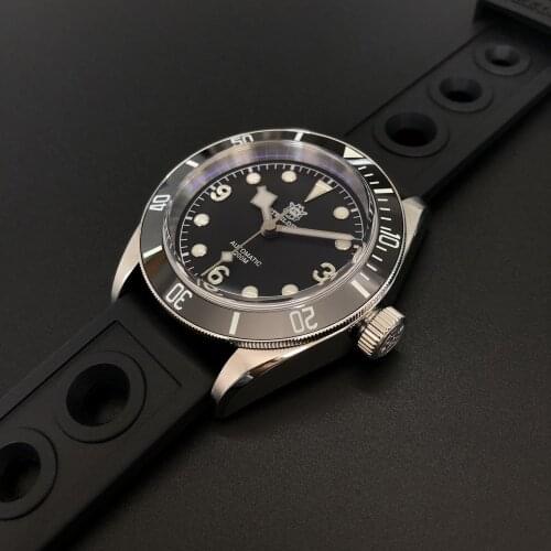 STEELDIVE NH35 Mens Automatic Watch 200m Waterproof Luminous Mechanical Watch Sapphire Stainless Steel Diver watch Men
