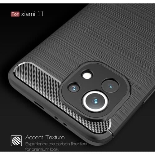 For Xiaomi Mi 11 Case Carbon Fiber Full Shockproof Silicone Armor Case For Xiaomi Mi 11 Case Cover For Xiaomi Mi 10 Mi 10 Pro 5G