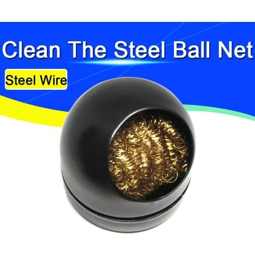 Cleaning Ball Desoldering Soldering Iron Mesh Filter Cleaning Nozzle Tip Copper Wire Cleaner Ball Metal Dross Box Clean Ball