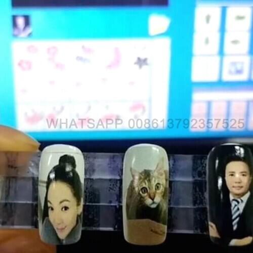 Digital nail arts equipment 5 nails printing a time 3 roses printing at the same time