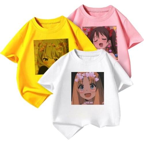 Childrens Short-Sleeved T-Shirt Interesting Cartoon Avatar Cute Anime Print Baby Boy Girl Kids Summer Top Clothes Casual 2-9