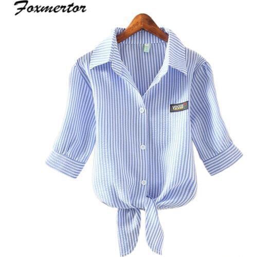 Foxmertor Women's Blue Shirts