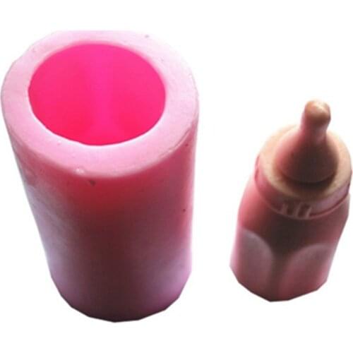 Hot Sale 6x6x11.5cm 3D Baby Feeding Bottle Silicone Mold Nursing Bottle Candle Silicone Mold Soap Mold Fondant Tool Cake Molds